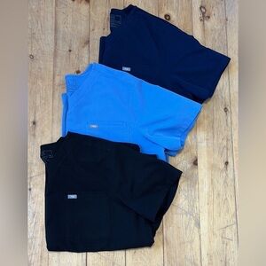 Figs Leon men’s scrub tops , lot of 3 , sz 3XL